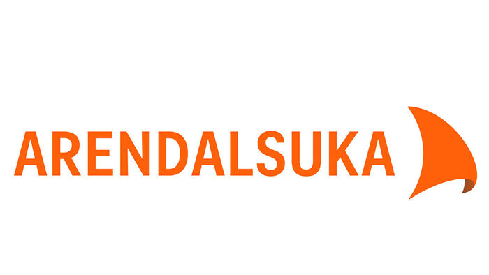 Logo Arendalsuka med tekst Møt oss på arendalsuka