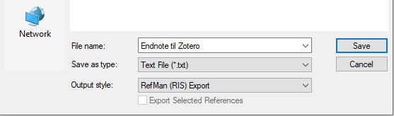 File og export