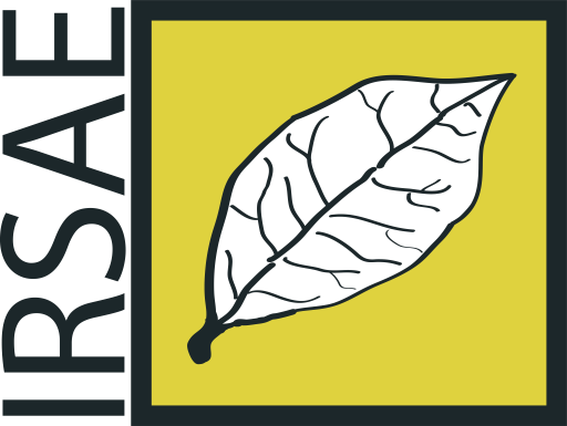 Logo in yellow and black of a leaf for IRSAE