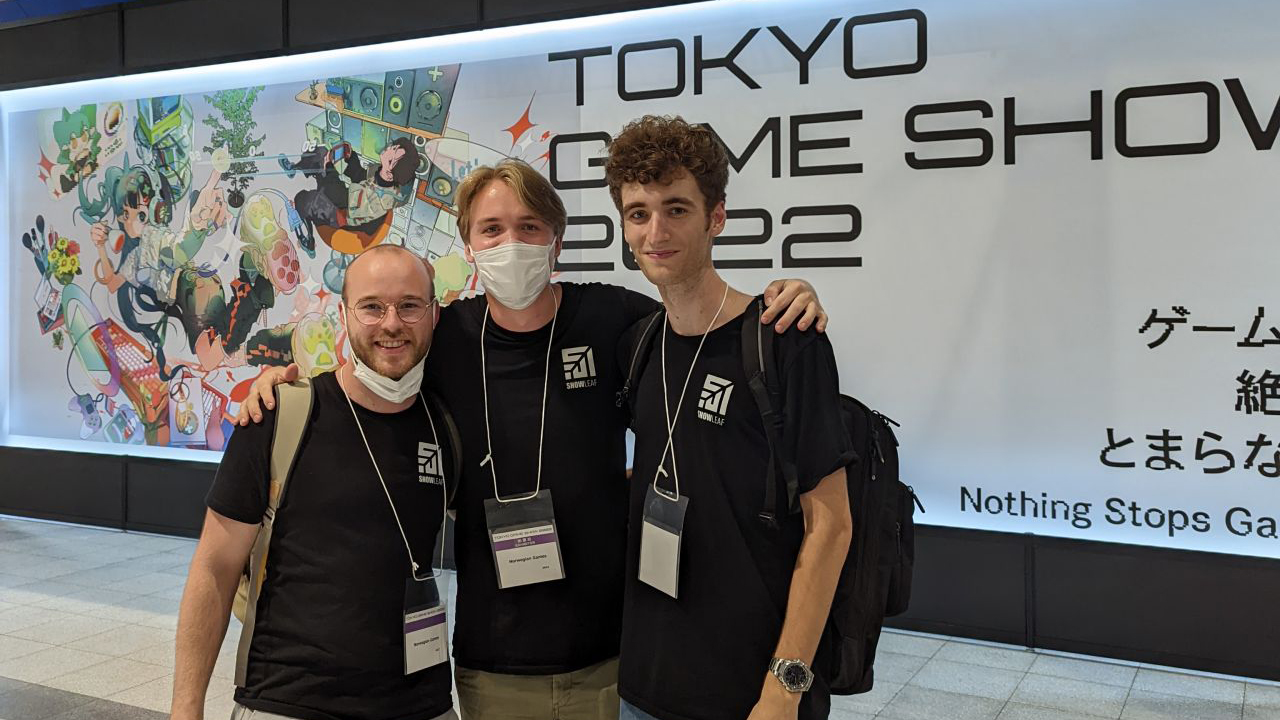 Christopher Eilertsen, Isak Wahl, and Carlos Maldonado in Tokyo at the Game Show in September 2022
