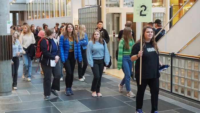 Elever på besøk på HINN Lillehammer