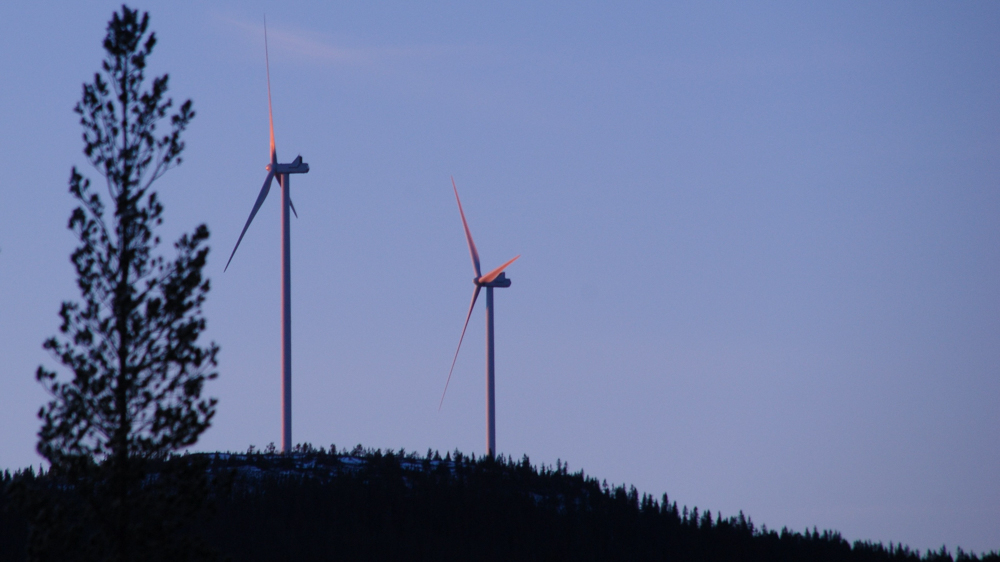 To vindmøller Kjølberget
