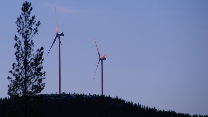 To vindmøller Kjølberget