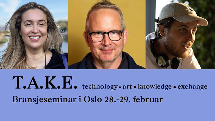 Banner kurs DNF med bilder av tre keynote-speakers og tekst Bransjeseminar 28.-29. februar