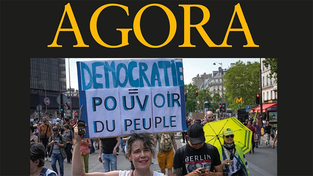 Faksimile av deler av forsiden til tidskriftet Agora sitt temanummer