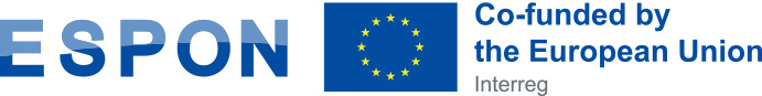 espon logo blått med EU flagg